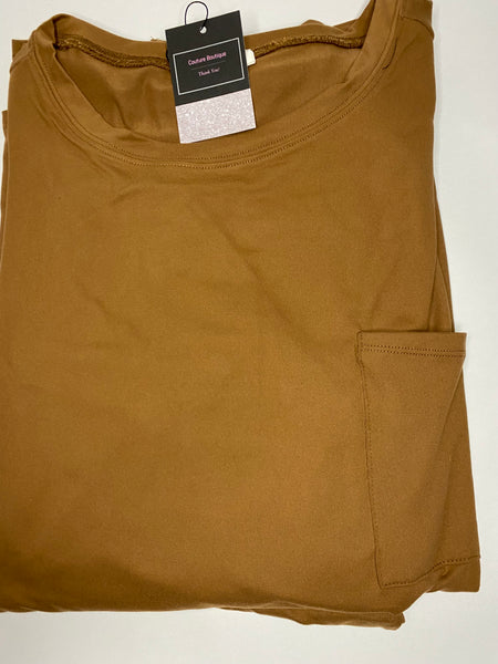 The Everyday Camel Long Sleeve Pant Set/PLUS SIZE
