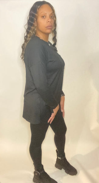 The Everyday Black Long Sleeve Pant Set