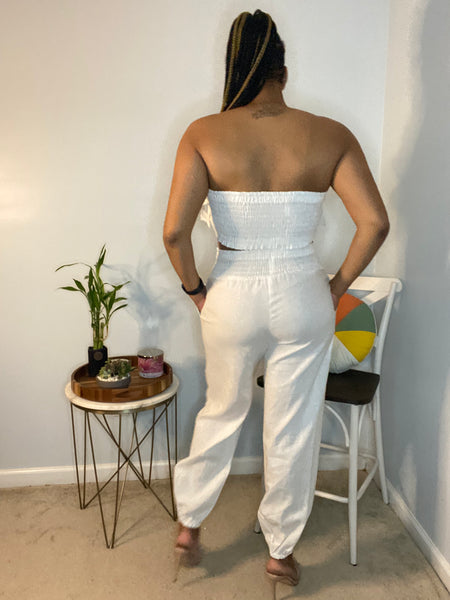 The White Cloud Linen Pant Set