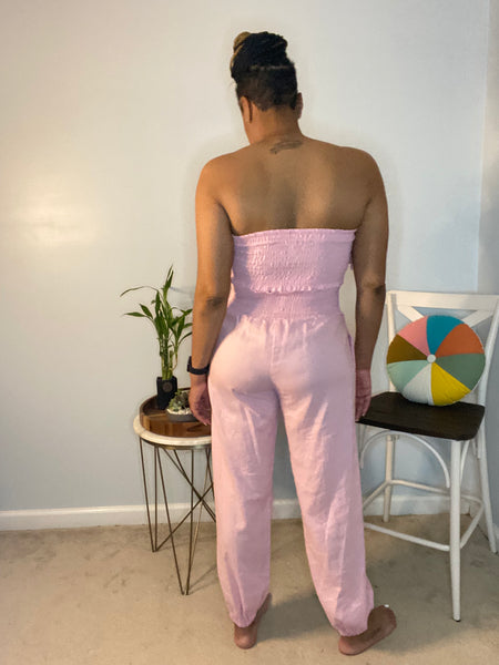 The Pink Cloud Linen Pant Set